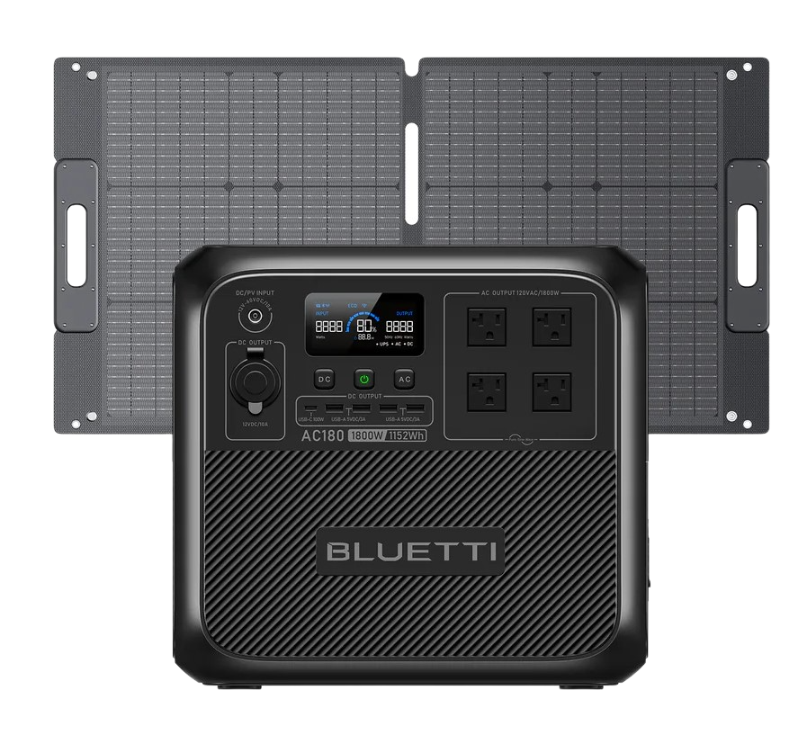 BLUETTI AC180 Solar Portable Power Station